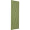 Ekena Millwork True Fit PVC Single X-Board Farmhouse Fixed Mount Shutters, Moss Green, 12W x 44H, PR TFP001FH12X044MG - alternate 12